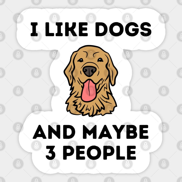 I like dogs and maybe 3 people Sticker by aspanguji